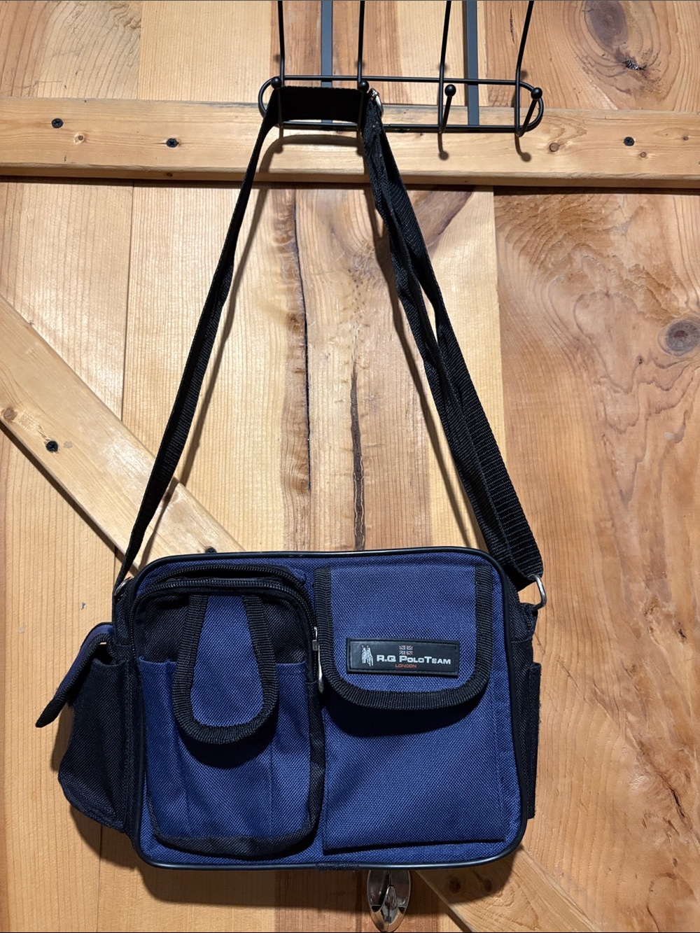 Navy Crossbody Messenger Bag for Men
